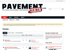 Tablet Screenshot of pavementguru.com